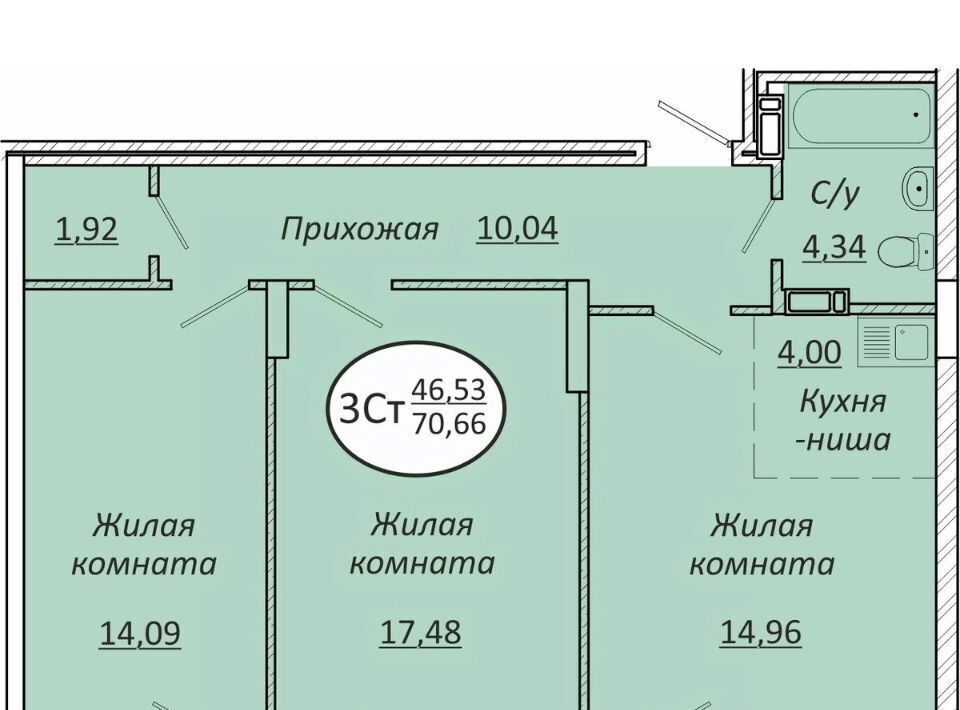 квартира г Новосибирск р-н Октябрьский Октябрьская фото 1