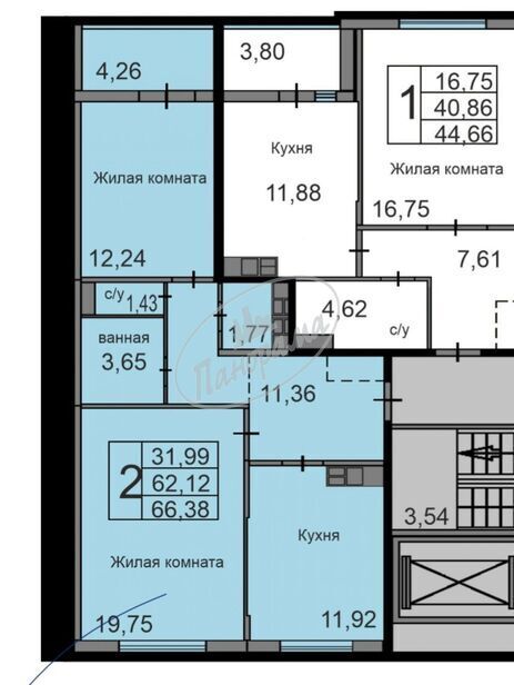 квартира г Калуга р-н Ленинский ул Минская 30 фото 10