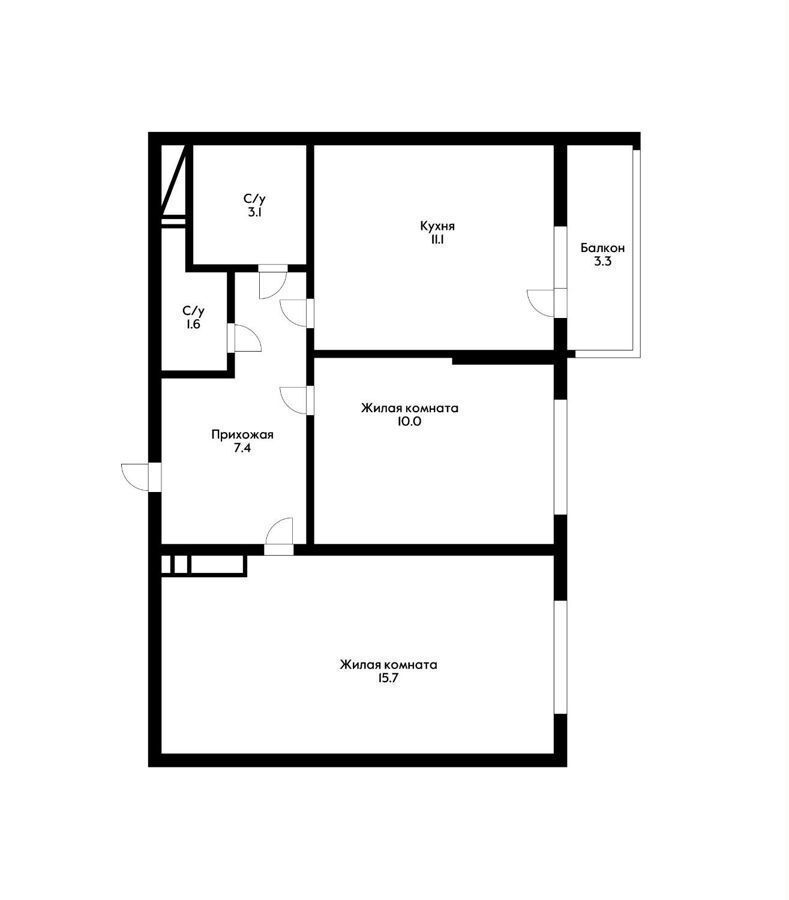 квартира г Краснодар р-н Прикубанский ул Домбайская 55 фото 10