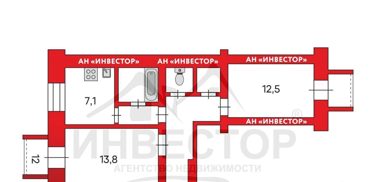 Продам двухкомнатную вторичку ш Металлургов 30 в Металлургическом районе в  городе Челябинске 50.0 м² этаж 2/3 3700000 руб база Олан ру объявление  124687630