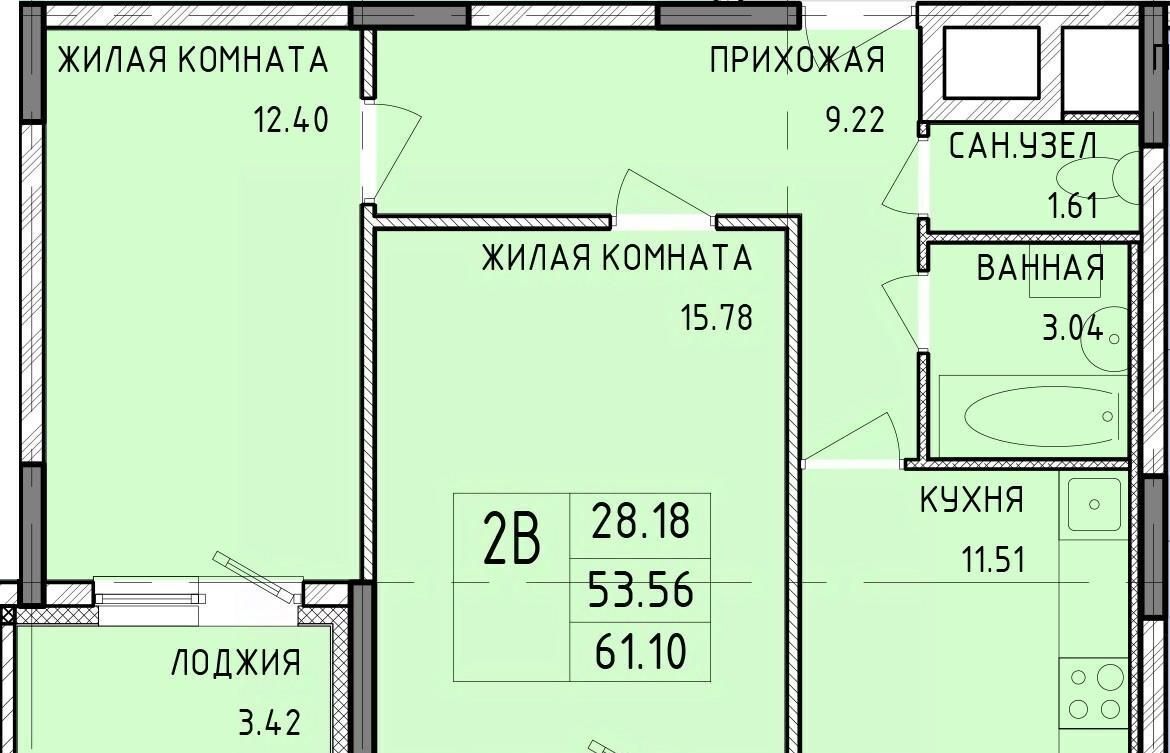 Продам двухкомнатную новостройку Юго-Восточный в Центральном районе в  городе Туле 10 61.0 м² этаж 6/14 7332000 руб база Олан ру объявление  124755530