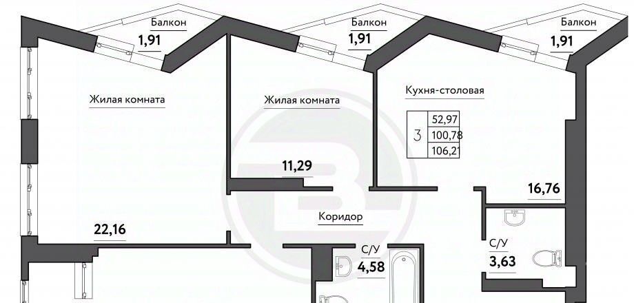 квартира г Самара Безымянка ЖК Времена года 13-й мкр фото 9