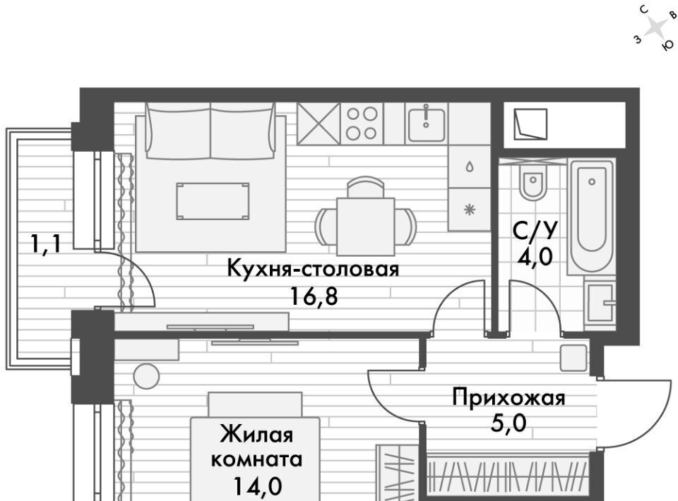 квартира г Владивосток р-н Ленинский ул Крылова 10 ЖК «Философия» фото 1