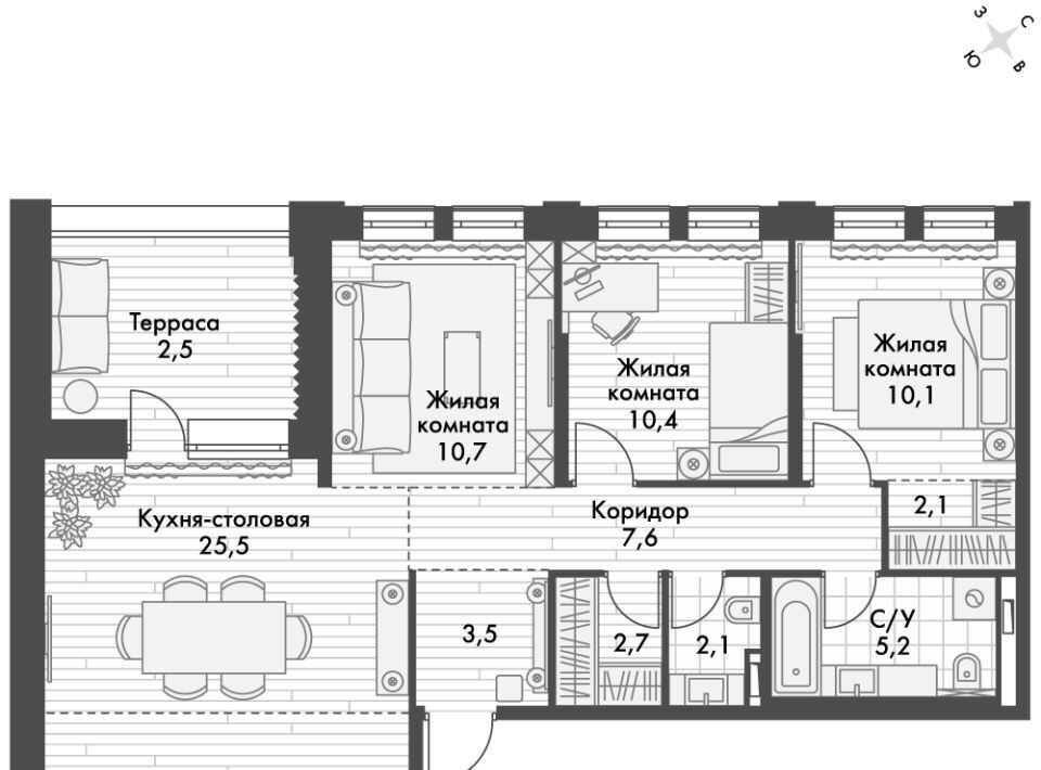 квартира г Владивосток р-н Ленинский ул Крылова 10 ЖК «Философия» фото 1