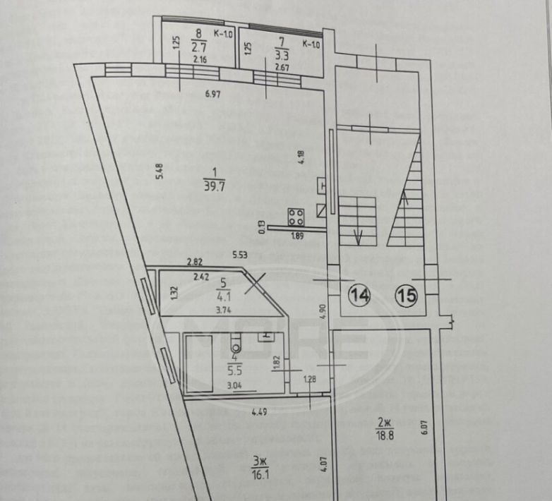 квартира г Калининград р-н Ленинградский ул Таганрогская 14 фото 26