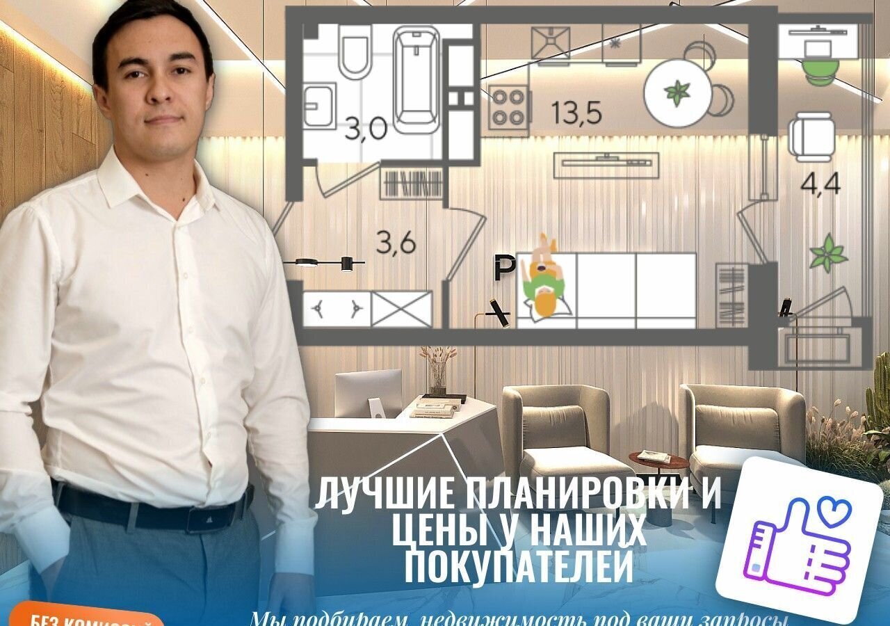 квартира г Краснодар р-н Карасунский ул Новороссийская 90/2 ЖК «Рекорд» корп. 2 фото 4