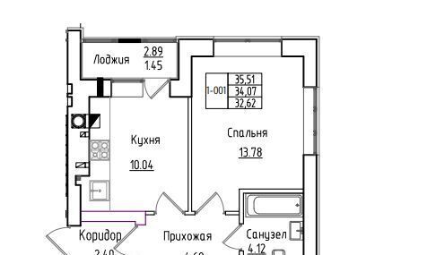 квартира г Калининград р-н Ленинградский ул Согласия 53б фото 1