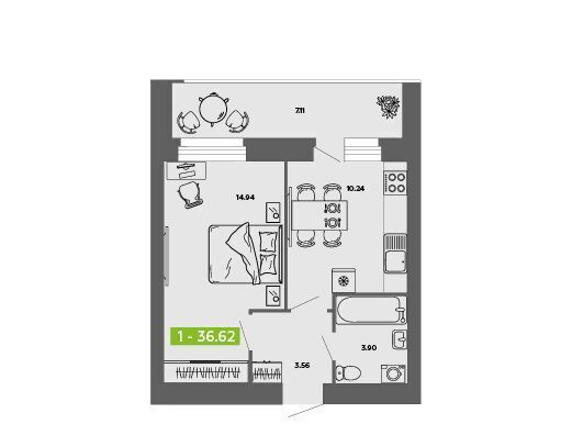 квартира г Архангельск Октябрьский Аквилон Роса жилой комплекс фото 1