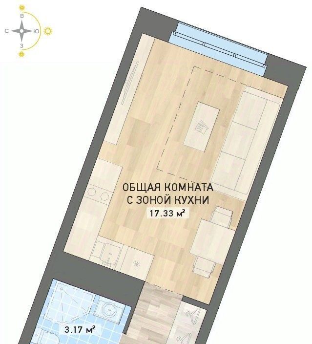 квартира г Екатеринбург Академический Чкаловская ул Николая Кичигина 10/4 микрорайон NOVA park фото 1