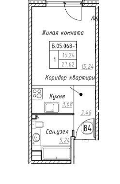 квартира г Санкт-Петербург метро Новочеркасская ул Помяловского 3 клубный дом Ákzent округ Малая Охта фото 2