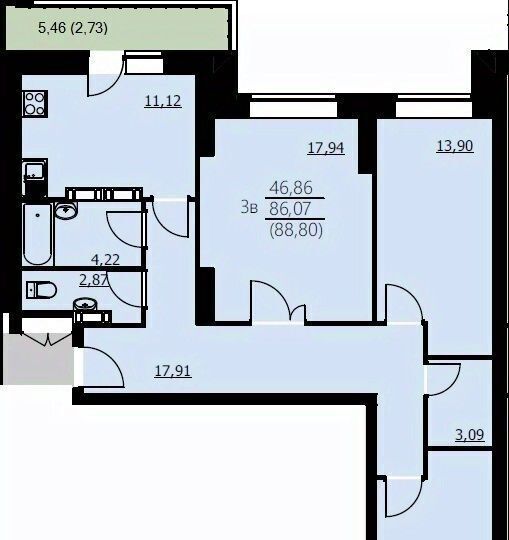 квартира г Ярославль р-н Заволжский ул Красноборская 38к/3 фото 1