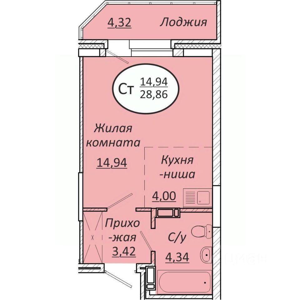 квартира г Новосибирск р-н Октябрьский ул Добролюбова 100/1 фото 1