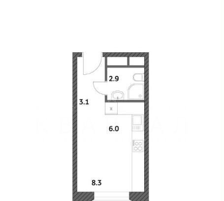 квартира г Москва п Внуковское ул Анны Ахматовой 11 метро Рассказовка корп. 1 фото 2