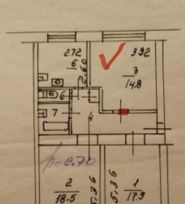 комната г Москва метро Коломенская ул Нагатинская 35к/3 фото 25