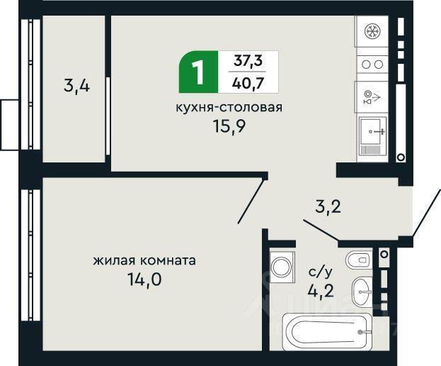 квартира г Верхняя Пышма п Зеленый Бор р-н Западный управленческий округ ул Гальянова фото 2