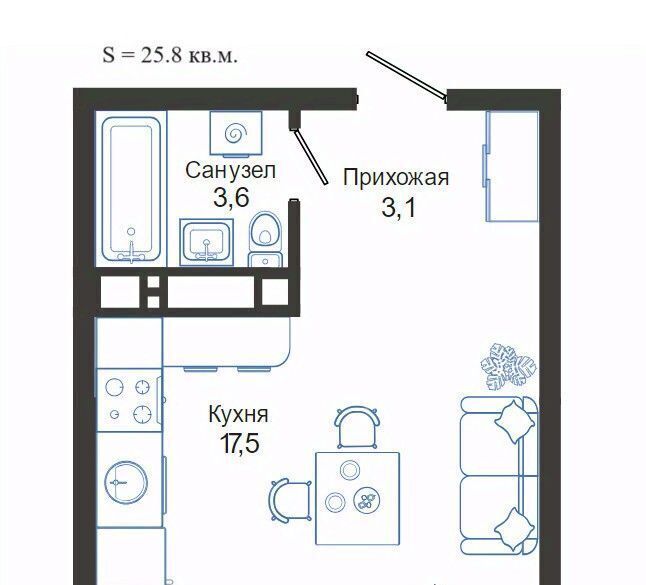 квартира г Новороссийск р-н Центральный ЖК Облака 2 фото 1