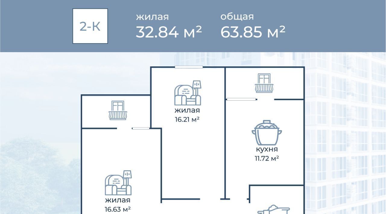 квартира г Волгоград р-н Краснооктябрьский ул Горишного 98 фото 1