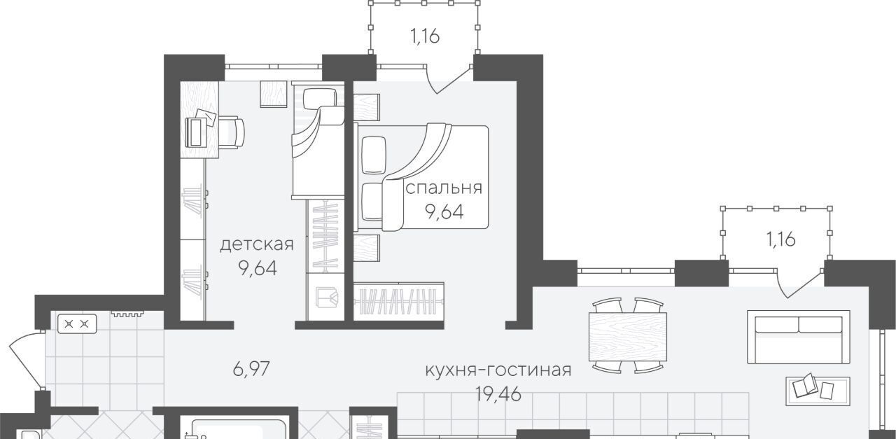 квартира г Тюмень р-н Калининский ЖК «Скандиа. Квартал в Комарово» Парк жилой квартал фото 1