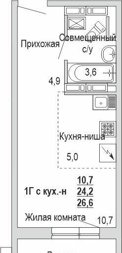 квартира г Набережные Челны р-н Комсомольский ул Авангардная 51а Мкрн. «Дружный» фото 2