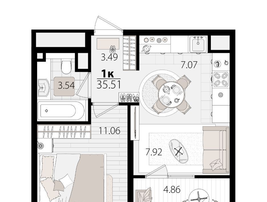 квартира г Краснодар р-н Карасунский ул Сормовская 1/3 фото 1