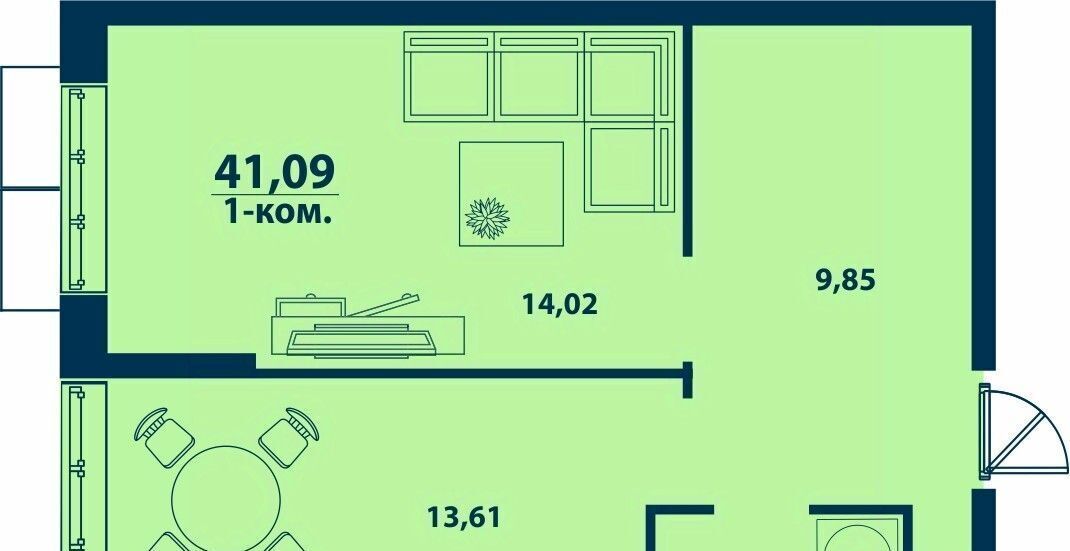квартира г Уфа р-н Демский ул Ивана Спатара 14 фото 1