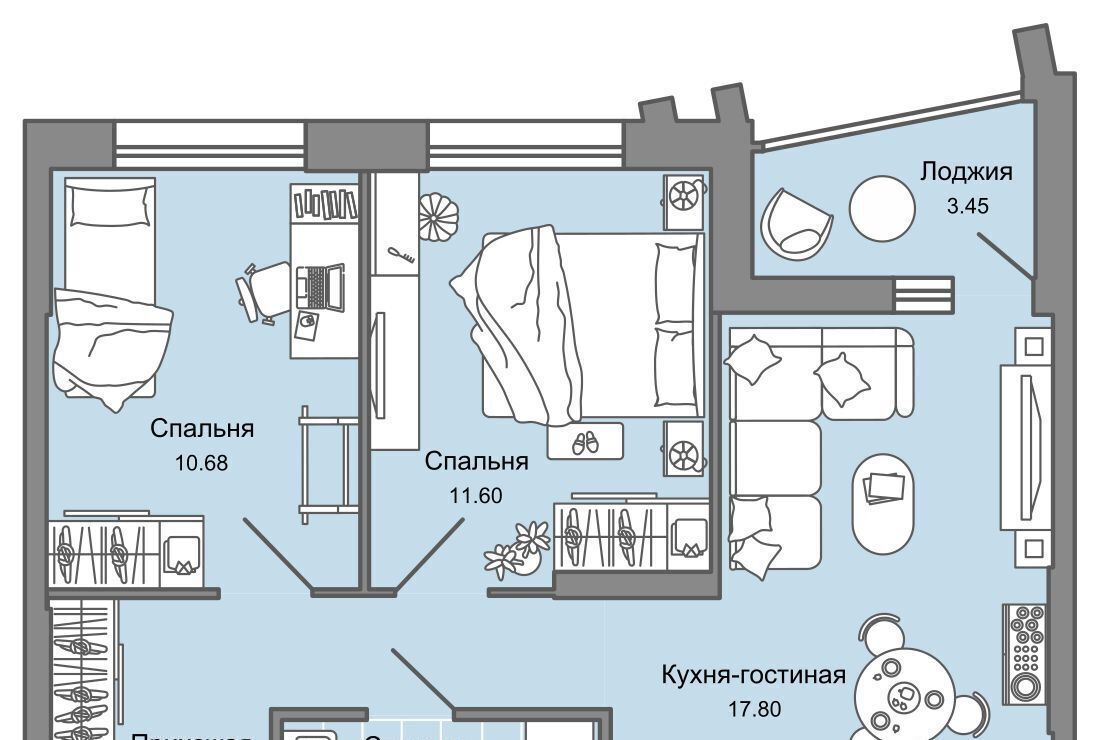 квартира г Пермь р-н Дзержинский Заимка ЖК Камаполис фото 2