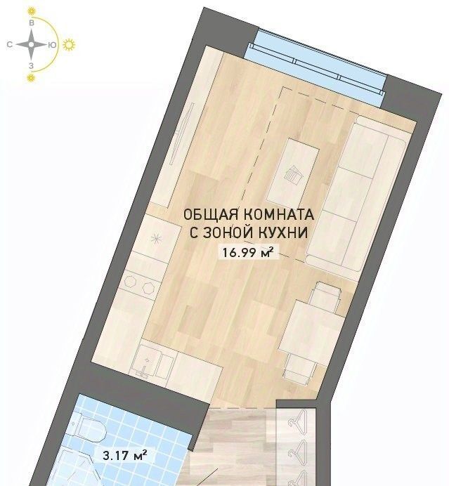 квартира г Екатеринбург Чкаловская ул Николая Кичигина 10/4 фото 1