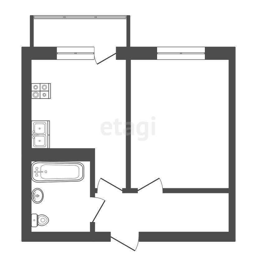квартира г Якутск Республика Саха Якутия, Богдана Чижика, 27 к 1 фото 7