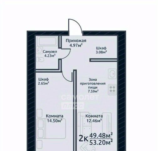 квартира г Томск р-н Кировский ул Аркадия Иванова 21 фото 2