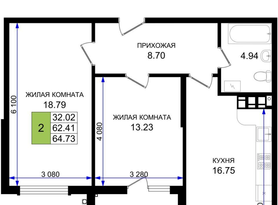 квартира г Новороссийск р-н Южный микрорайон 5-я Бригада фото 1