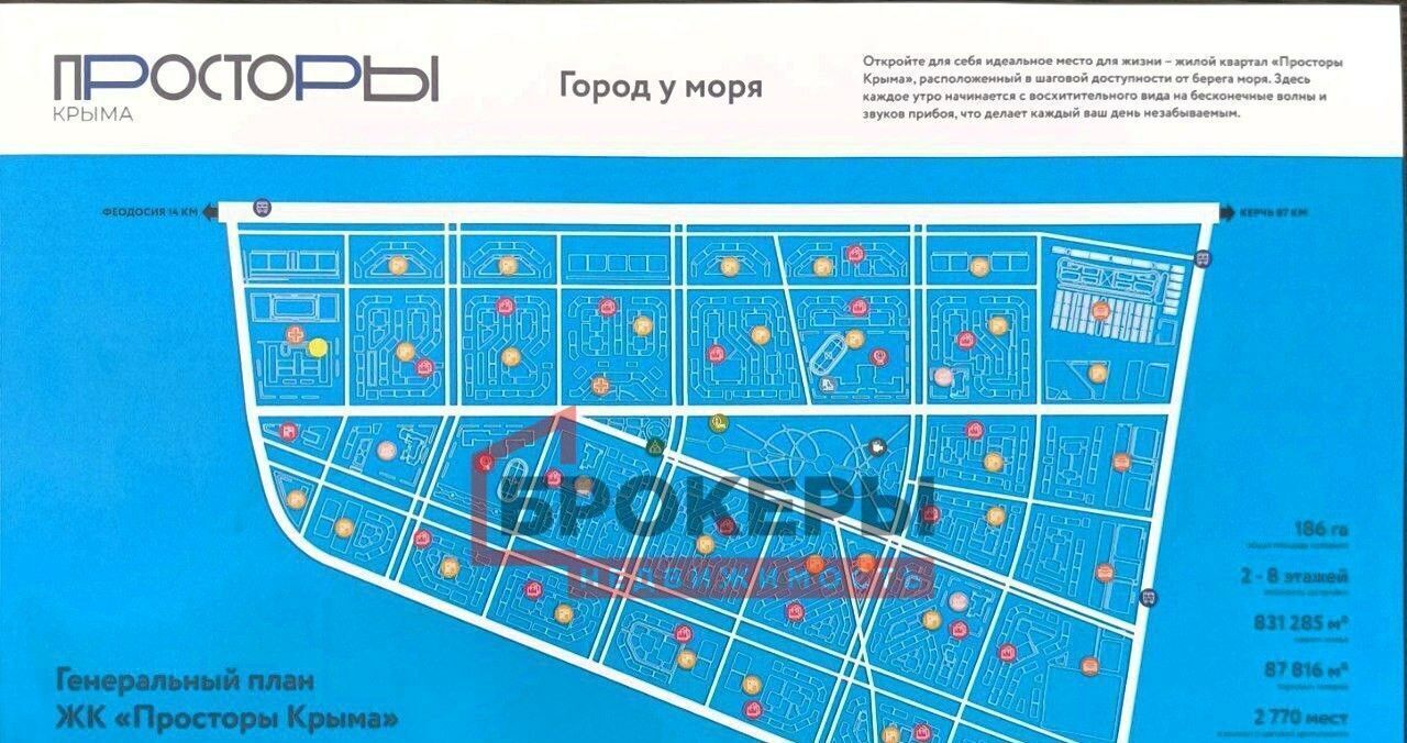 квартира г Фокино п Крым ЖК «Просторы крыма» Феодосия городской округ, Приморский пгт фото 18