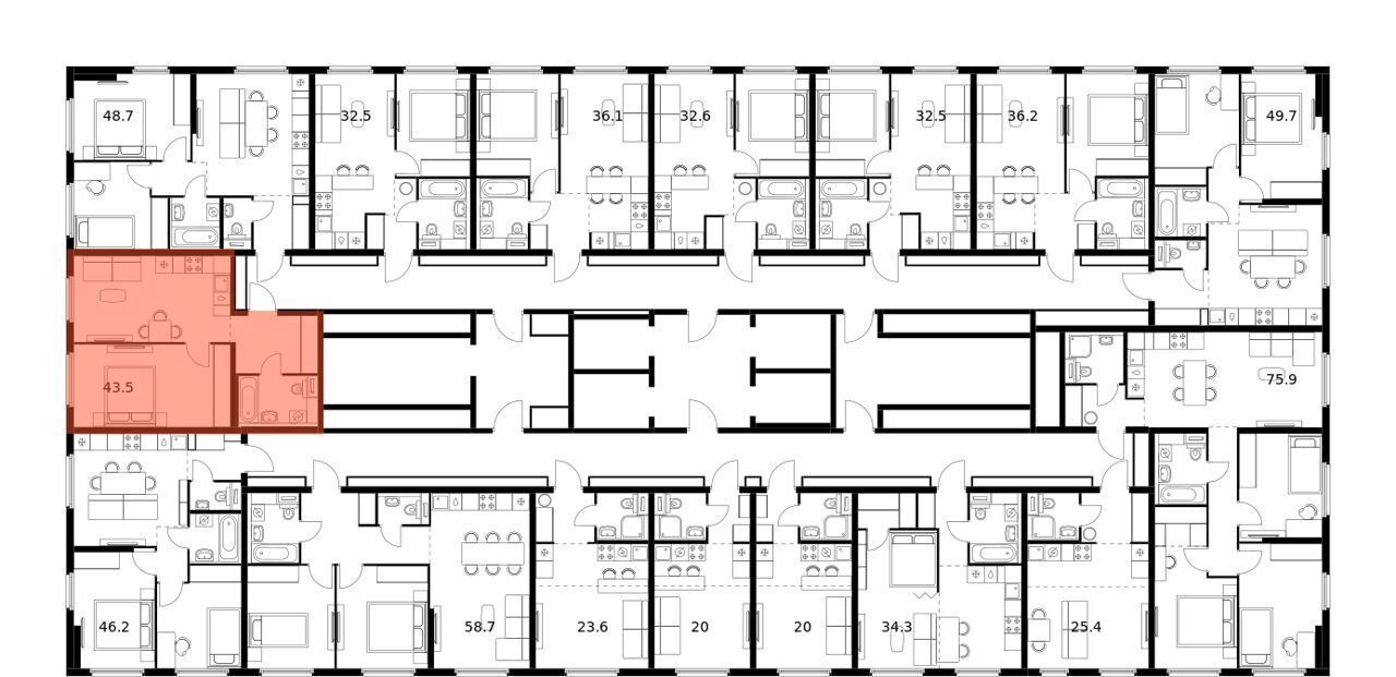 квартира г Мытищи ул Юбилейная ЖК Ярославский корп. 16, Медведково фото 2
