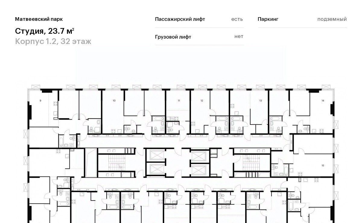 квартира г Москва метро Мичуринский проспект ЖК Матвеевский Парк 1/2 муниципальный округ Очаково-Матвеевское фото 2