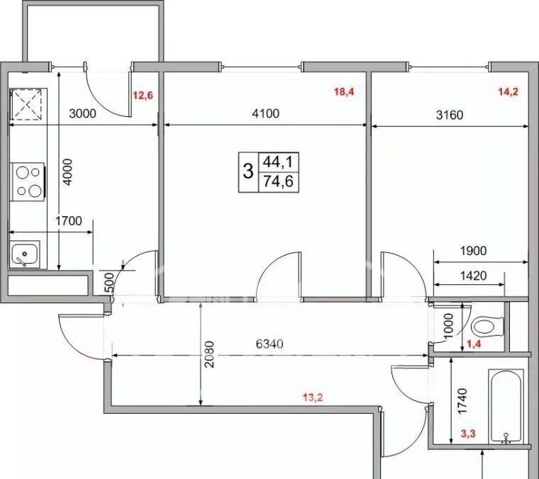 квартира г Чусовой ул Коммунистическая 6/2 фото 17