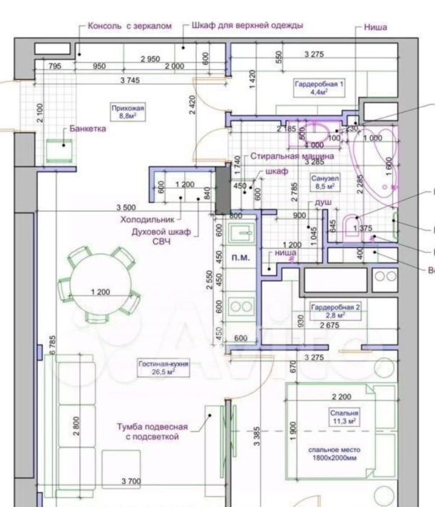 квартира г Сургут ул Университетская 11 20-й фото 23