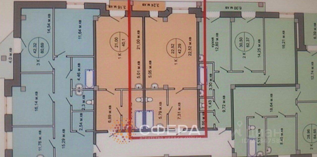 квартира г Новосибирск р-н Заельцовский ул Ельцовская 6/2 ЖК «На Ельцовской» фото 2