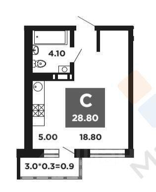 квартира г Краснодар р-н Прикубанский ул им. Мурата Ахеджака 12/1 ул Красная площадь фото 7