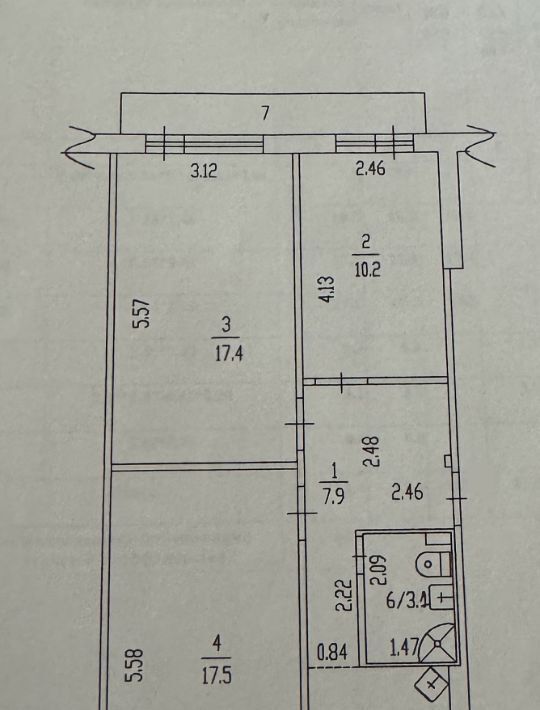 квартира г Барнаул р-н Индустриальный ул Сухэ-Батора 12 фото 22