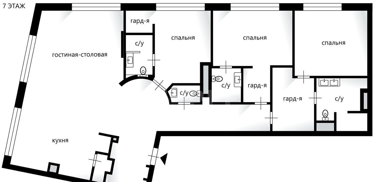 квартира г Москва метро Динамо пр-кт Ленинградский 36с/40 ЖК «ВТБ Арена парк» муниципальный округ Аэропорт фото 36