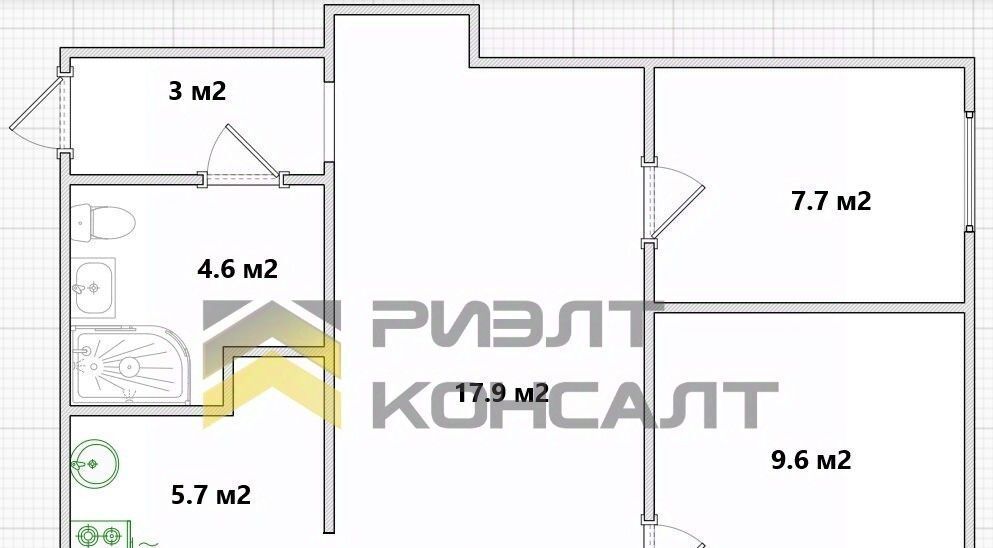 квартира г Омск р-н Советский Заозёрный ул Бархатовой 9 фото 15