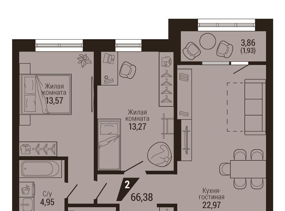 квартира г Екатеринбург Динамо Центральный Дом 7 жилрайон фото 1