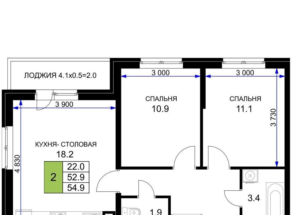 квартира г Краснодар р-н Прикубанский ул им. Героя Ростовского 8 фото 1