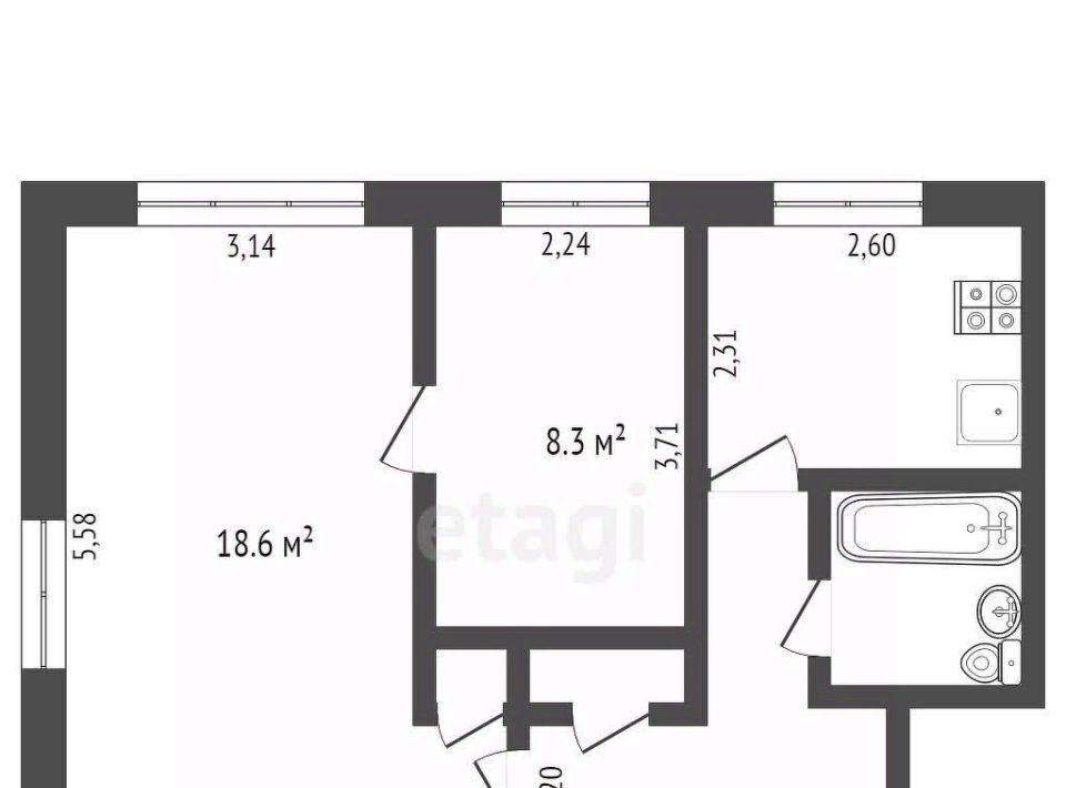 квартира г Новокузнецк р-н Заводской ул Клименко 11 фото 16