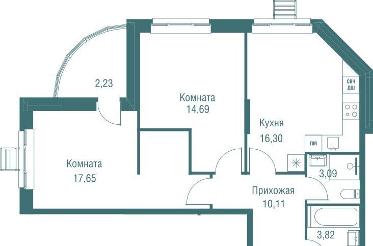 квартира г Одинцово ЖК «Одинбург» Одинцово фото 2