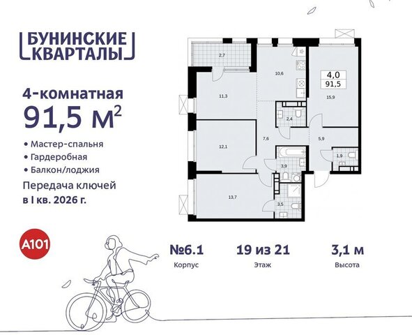 ЖК Бунинские Кварталы 6/1 метро Коммунарка метро Бунинская аллея ТиНАО фото