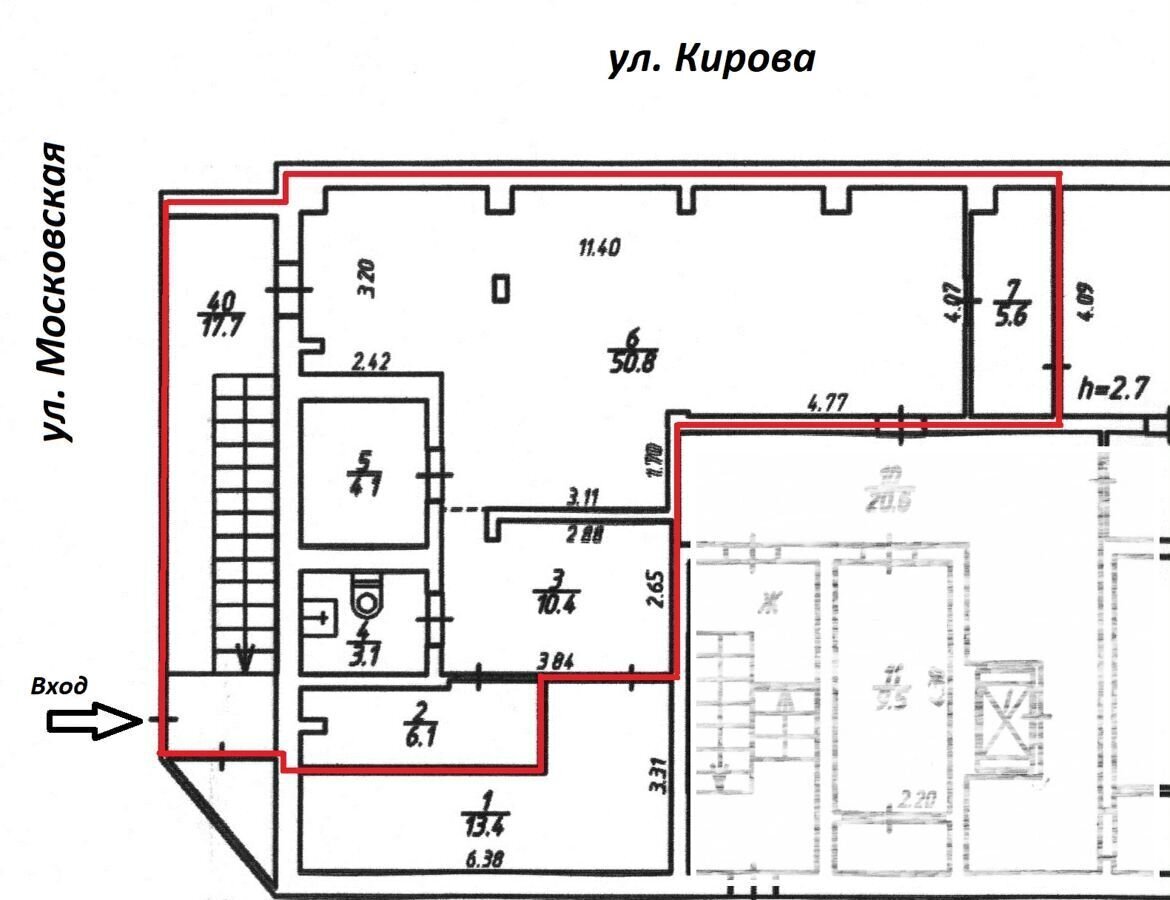 торговое помещение г Калуга р-н Ленинский ул Кирова 64 фото 3