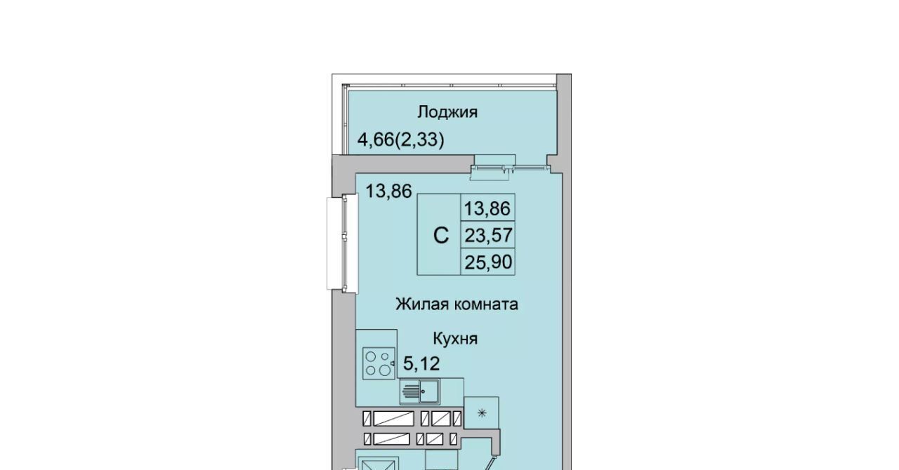 квартира г Батайск ул Булгакова 11 фото 4