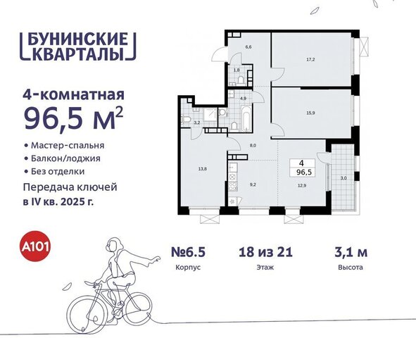 ЖК Бунинские Кварталы 6/6 метро Коммунарка метро Бунинская аллея ТиНАО фото