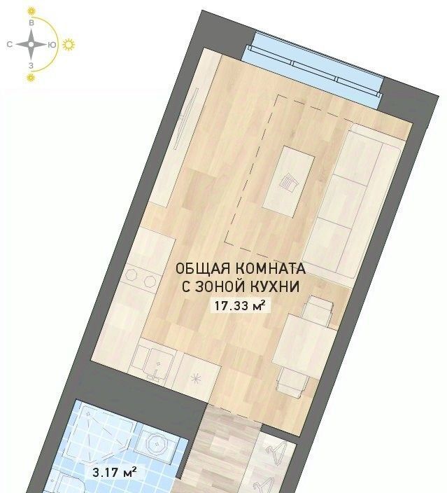 квартира г Екатеринбург Чкаловская ул Николая Кичигина 10/4 фото 1