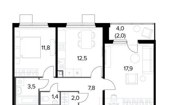 квартира г Москва метро Ховрино ш Ленинградское 228к/3 фото 1